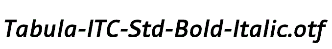 Tabula-ITC-Std-Bold-Italic