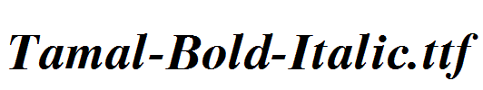 Tamal-Bold-Italic