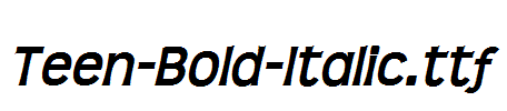 Teen-Bold-Italic