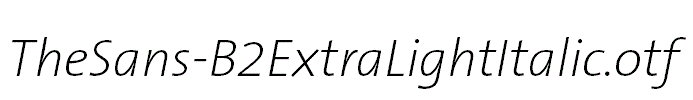 TheSans-B2ExtraLightItalic