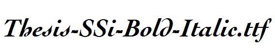 Thesis-SSi-Bold-Italic