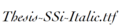 Thesis-SSi-Italic