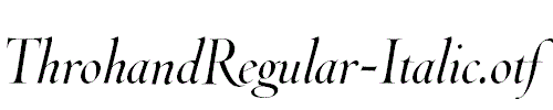 ThrohandRegular-Italic