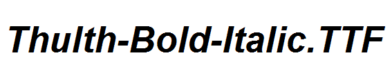 Thulth-Bold-Italic