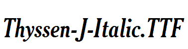 Thyssen-J-Italic