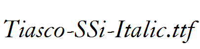 Tiasco-SSi-Italic