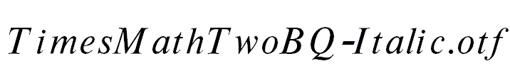 TimesMathTwoBQ-Italic