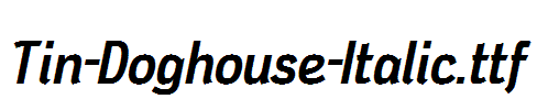 Tin-Doghouse-Italic