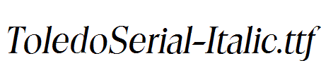 ToledoSerial-Italic