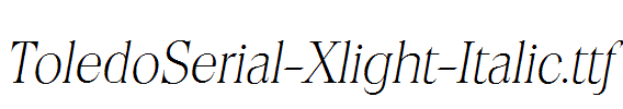 ToledoSerial-Xlight-Italic