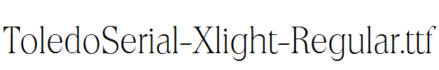 ToledoSerial-Xlight-Regular