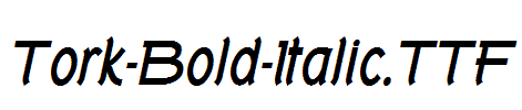 Tork-Bold-Italic