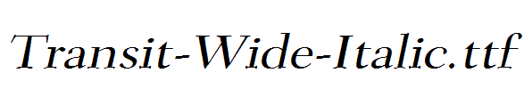 Transit-Wide-Italic