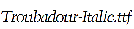 Troubadour-Italic