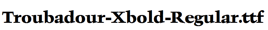 Troubadour-Xbold-Regular