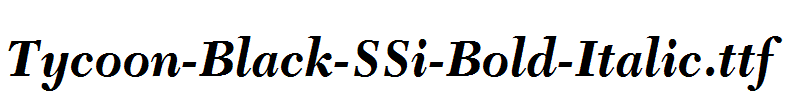 Tycoon-Black-SSi-Bold-Italic