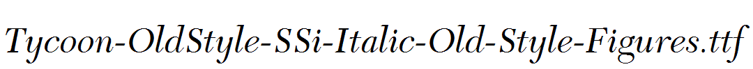 Tycoon-OldStyle-SSi-Italic-Old-Style-Figures