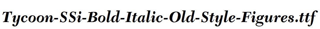 Tycoon-SSi-Bold-Italic-Old-Style-Figures