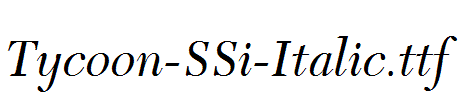 Tycoon-SSi-Italic