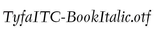 TyfaITC-BookItalic