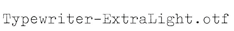 Typewriter-ExtraLight