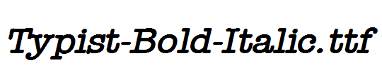 Typist-Bold-Italic