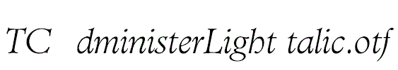 TCAdministerLightItalic