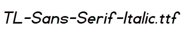 TL-Sans-Serif-Italic