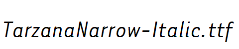 TarzanaNarrow-Italic