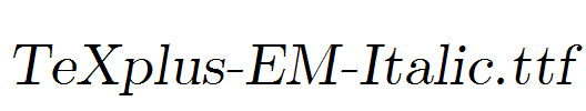 TeXplus-EM-Italic