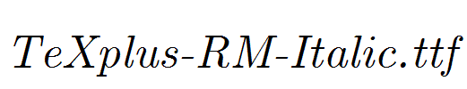 TeXplus-RM-Italic