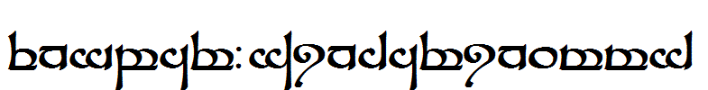 Tengwar-Sindarin