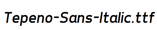 Tepeno-Sans-Italic