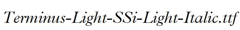 Terminus-Light-SSi-Light-Italic