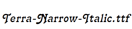 Terra-Narrow-Italic