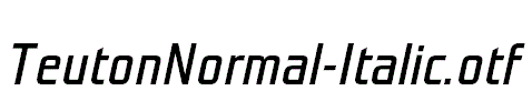 TeutonNormal-Italic