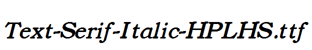 Text-Serif-Italic-HPLHS