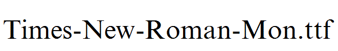 Times-New-Roman-Mon