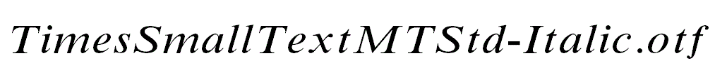 TimesSmallTextMTStd-Italic