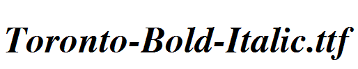 Toronto-Bold-Italic