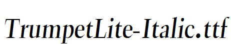 TrumpetLite-Italic