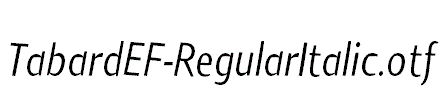 TabardEF-RegularItalic