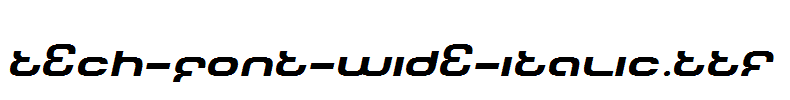 Tech-Font-Wide-Italic