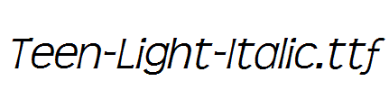 Teen-Light-Italic