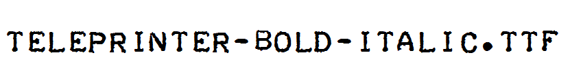 Teleprinter-Bold-Italic