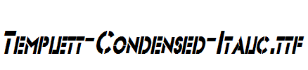 Templett-Condensed-Italic