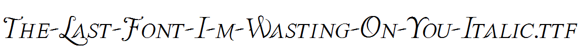 The-Last-Font-I-m-Wasting-On-You-Italic