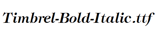 Timbrel-Bold-Italic