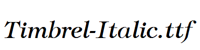 Timbrel-Italic