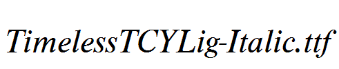 TimelessTCYLig-Italic